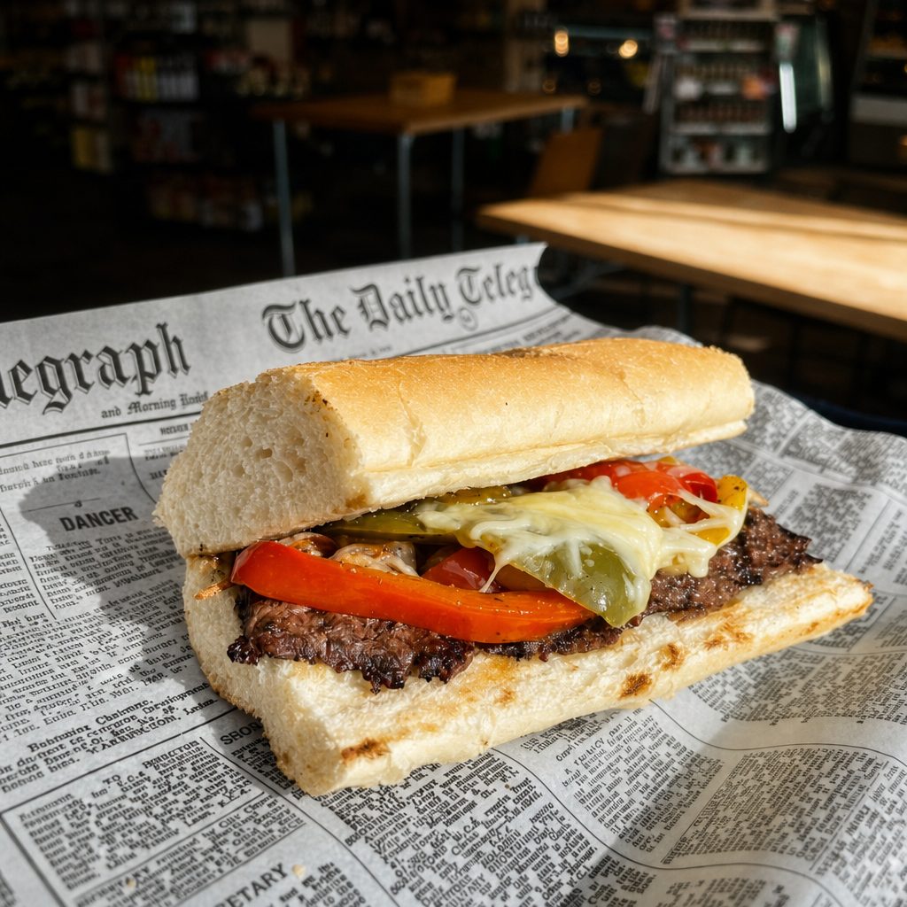TB Steak Sandwich.