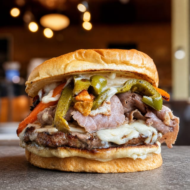 Italian Beef Burger Single.