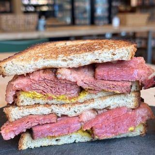 Corned Beef on Rye with Mustard
